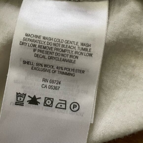 Columbia Womens Flyaway Cardigan Sz Medium Ivory Wool Blend Slub Knit Minimalist - Picture 8 of 8